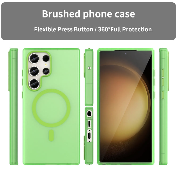 For Samsung Galaxy S23 Ultra 5G MagSafe Frosted Translucent TPU + PC Full Coverage Phone Case