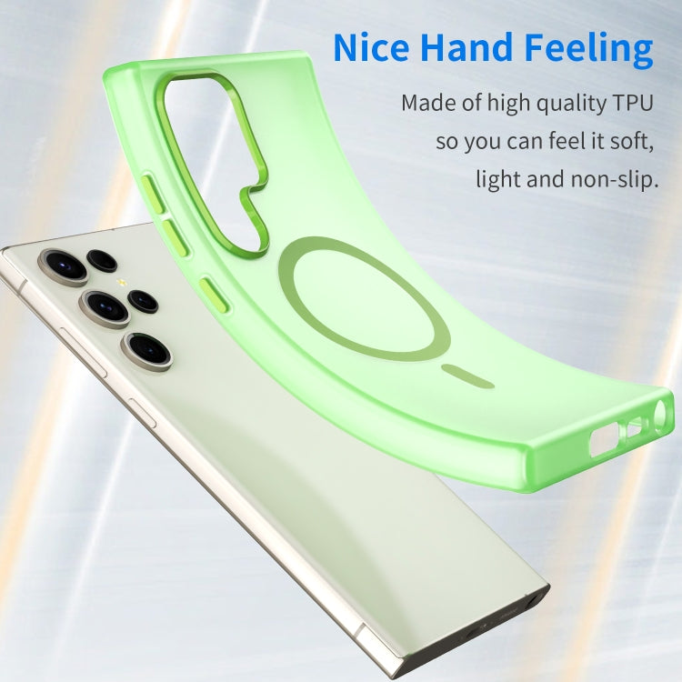 For Samsung Galaxy S23 Ultra 5G MagSafe Frosted Translucent TPU + PC Full Coverage Phone Case