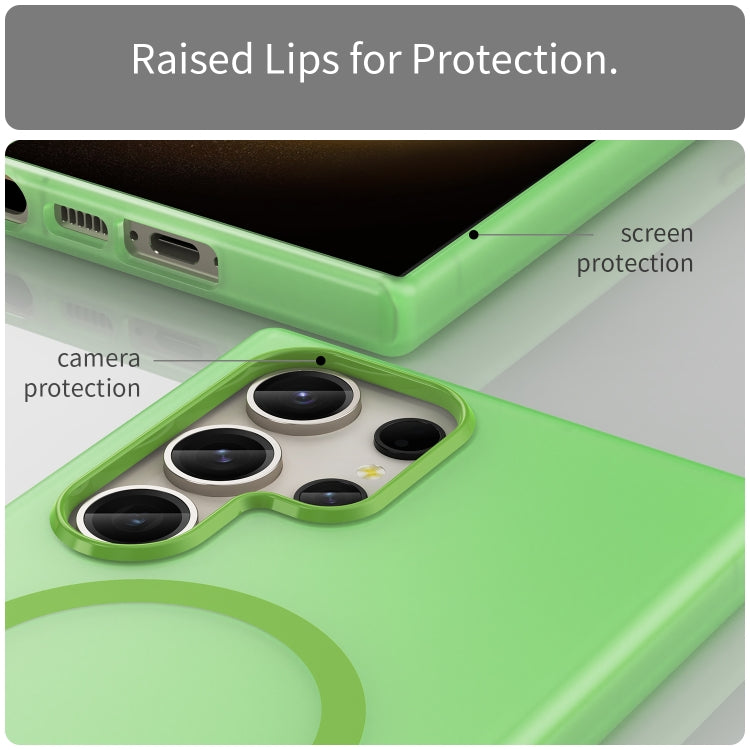For Samsung Galaxy S23 Ultra 5G MagSafe Frosted Translucent TPU + PC Full Coverage Phone Case