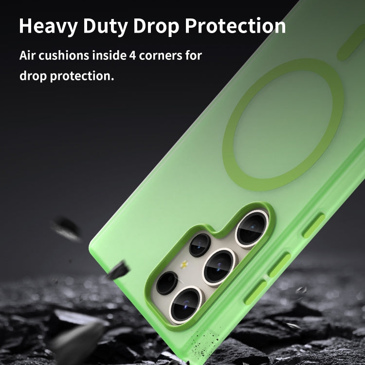 For Samsung Galaxy S23 Ultra 5G MagSafe Frosted Translucent TPU + PC Full Coverage Phone Case