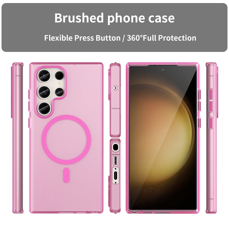 For Samsung Galaxy S23 Ultra 5G MagSafe Frosted Translucent TPU + PC Full Coverage Phone Case