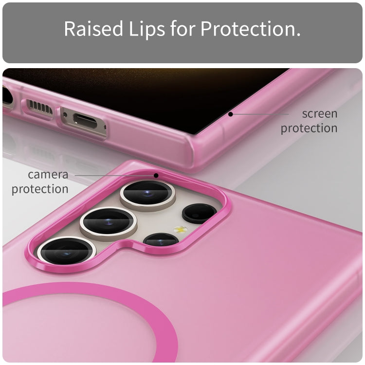 For Samsung Galaxy S23 Ultra 5G MagSafe Frosted Translucent TPU + PC Full Coverage Phone Case