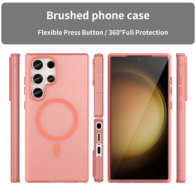 For Samsung Galaxy S23 Ultra 5G MagSafe Frosted Translucent TPU + PC Full Coverage Phone Case