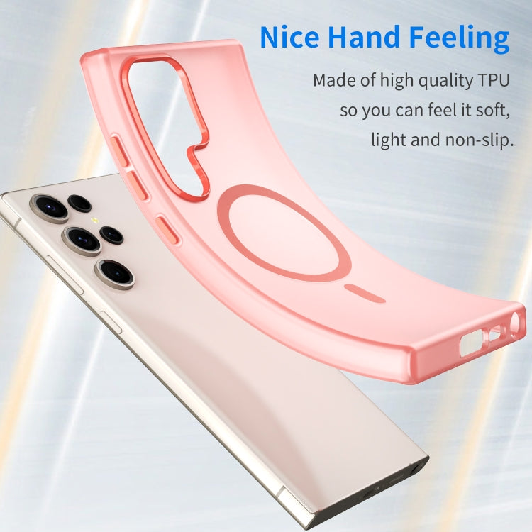 For Samsung Galaxy S23 Ultra 5G MagSafe Frosted Translucent TPU + PC Full Coverage Phone Case