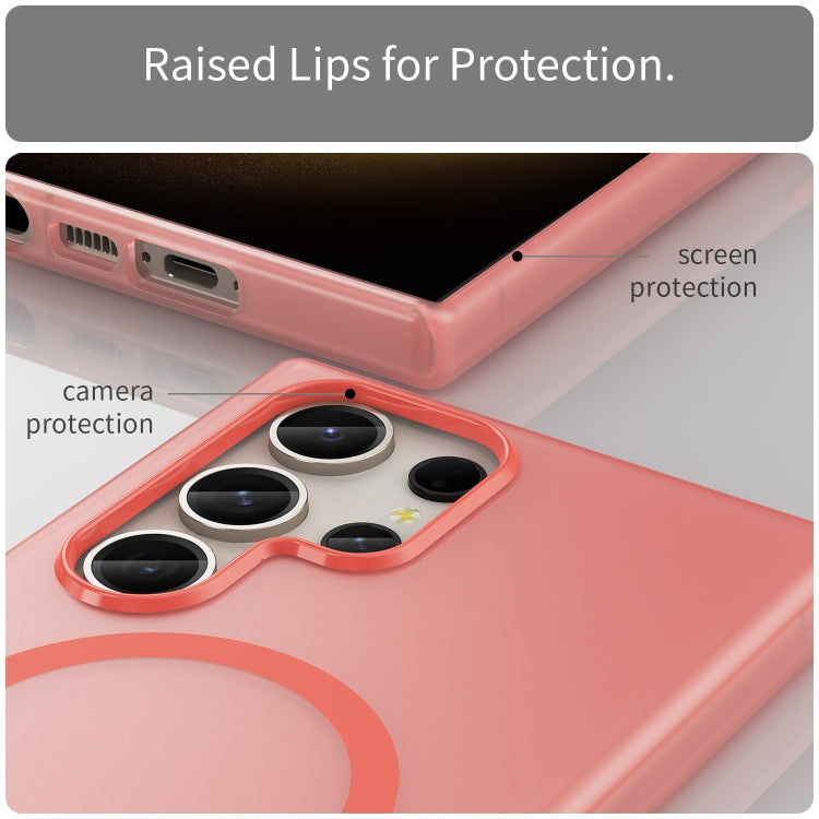 For Samsung Galaxy S23 Ultra 5G MagSafe Frosted Translucent TPU + PC Full Coverage Phone Case
