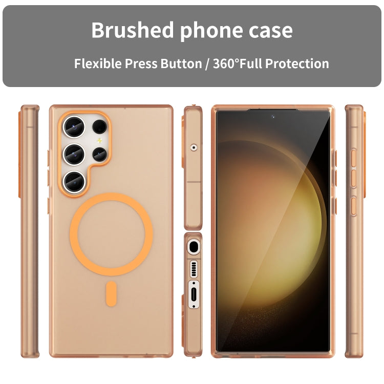 For Samsung Galaxy S23 Ultra 5G MagSafe Frosted Translucent TPU + PC Full Coverage Phone Case