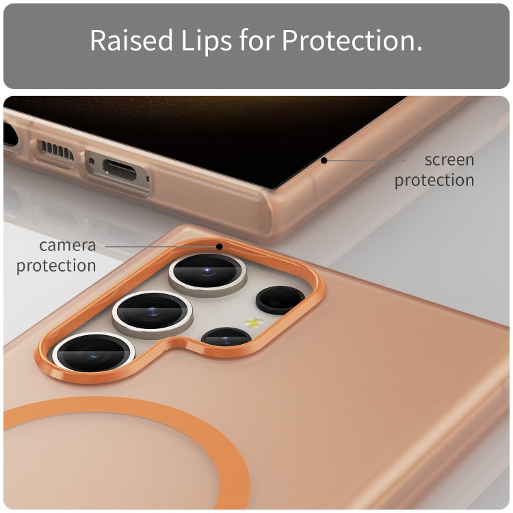 For Samsung Galaxy S23 Ultra 5G MagSafe Frosted Translucent TPU + PC Full Coverage Phone Case