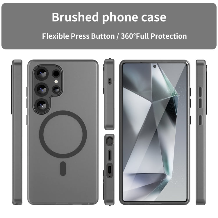 For Samsung Galaxy S25 Ultra MagSafe Frosted Translucent TPU + PC Full Coverage Phone Case