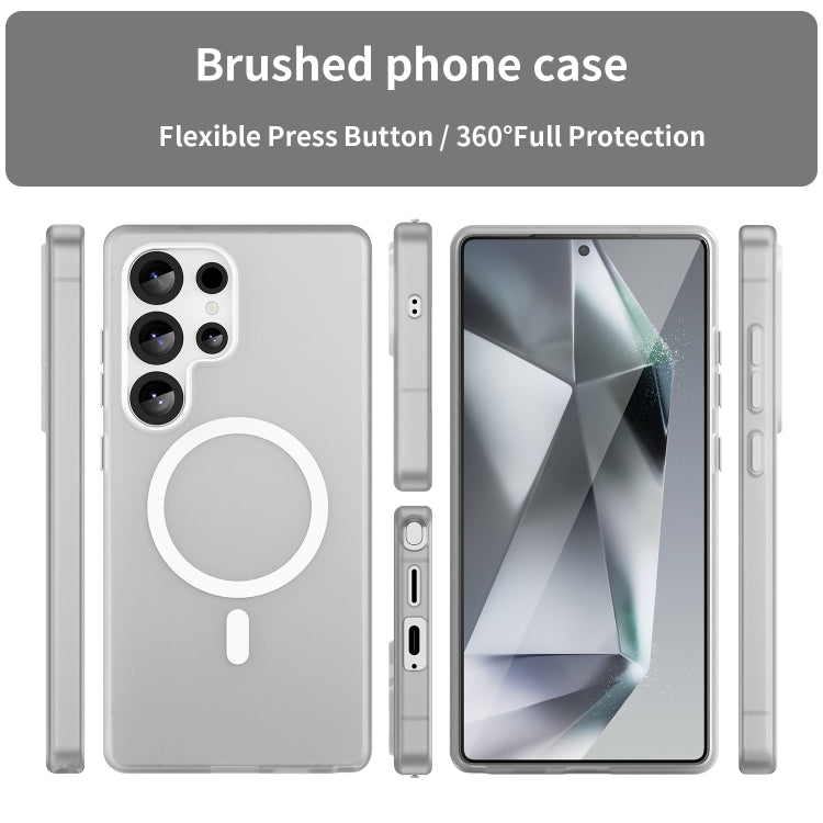 For Samsung Galaxy S25 Ultra MagSafe Frosted Translucent TPU + PC Full Coverage Phone Case