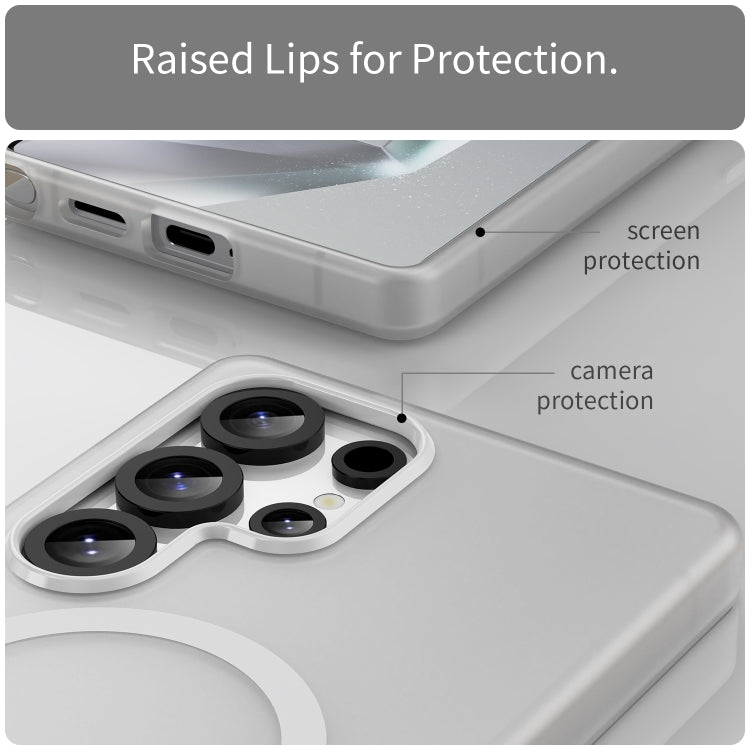 For Samsung Galaxy S25 Ultra MagSafe Frosted Translucent TPU + PC Full Coverage Phone Case