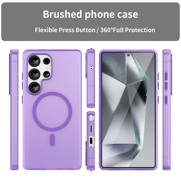 For Samsung Galaxy S25 Ultra MagSafe Frosted Translucent TPU + PC Full Coverage Phone Case