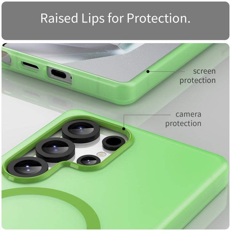 For Samsung Galaxy S25 Ultra MagSafe Frosted Translucent TPU + PC Full Coverage Phone Case