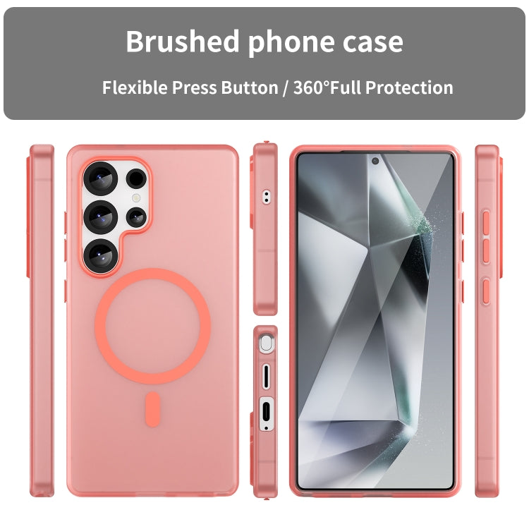 For Samsung Galaxy S25 Ultra MagSafe Frosted Translucent TPU + PC Full Coverage Phone Case