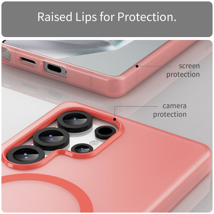 For Samsung Galaxy S25 Ultra MagSafe Frosted Translucent TPU + PC Full Coverage Phone Case
