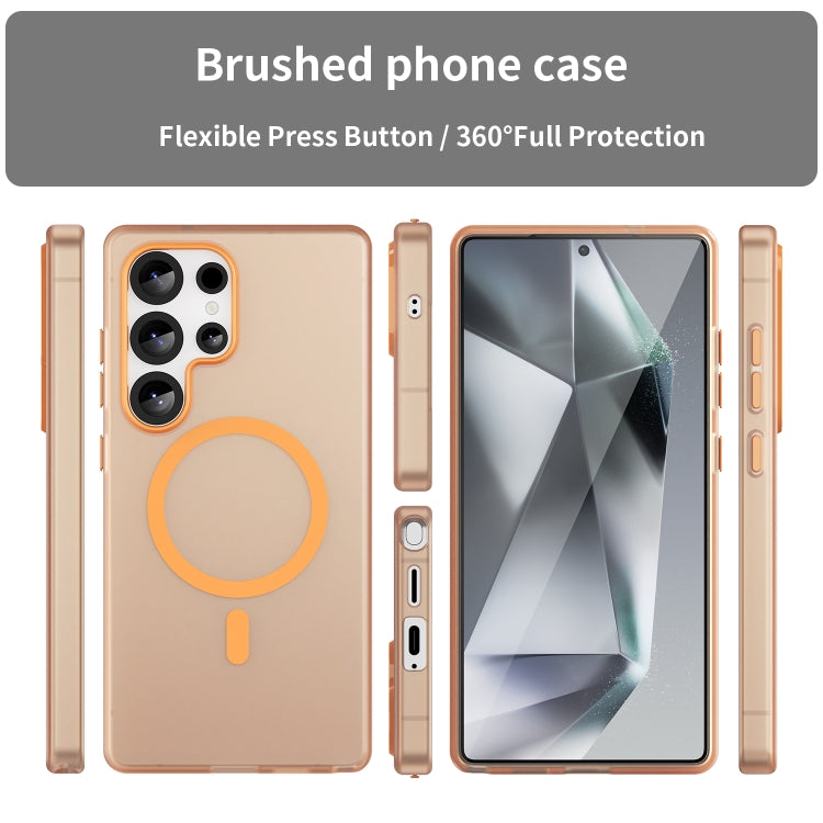 For Samsung Galaxy S25 Ultra MagSafe Frosted Translucent TPU + PC Full Coverage Phone Case