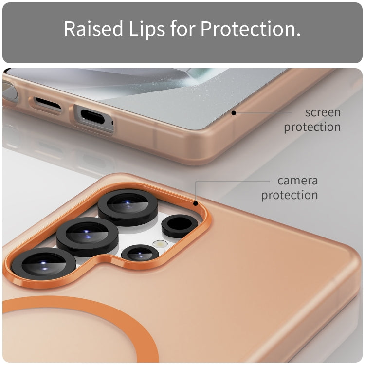 For Samsung Galaxy S25 Ultra MagSafe Frosted Translucent TPU + PC Full Coverage Phone Case