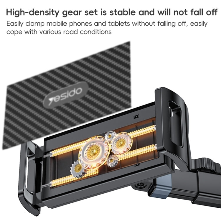 Yesido C294 Telescopic Car Backrest Folding Holder - Black