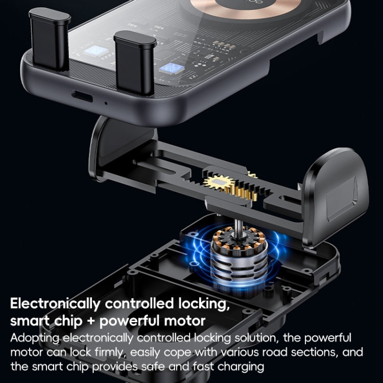 Yesido C307 15W Suction Cup Car Wireless Charging Holder - Black
