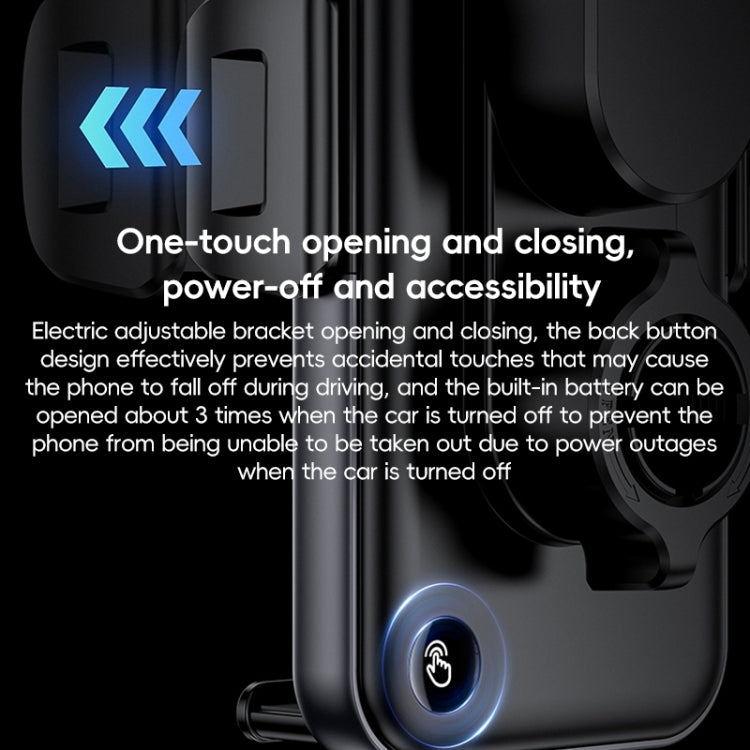 Yesido C307 15W Suction Cup Car Wireless Charging Holder - Black