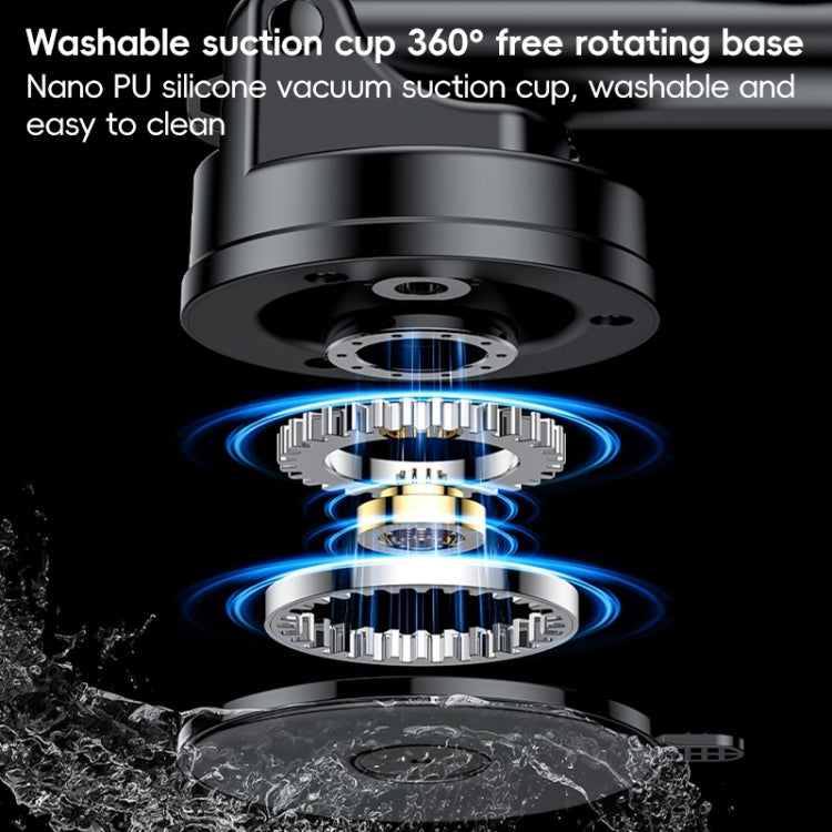 Yesido C307 15W Suction Cup Car Wireless Charging Holder - Black
