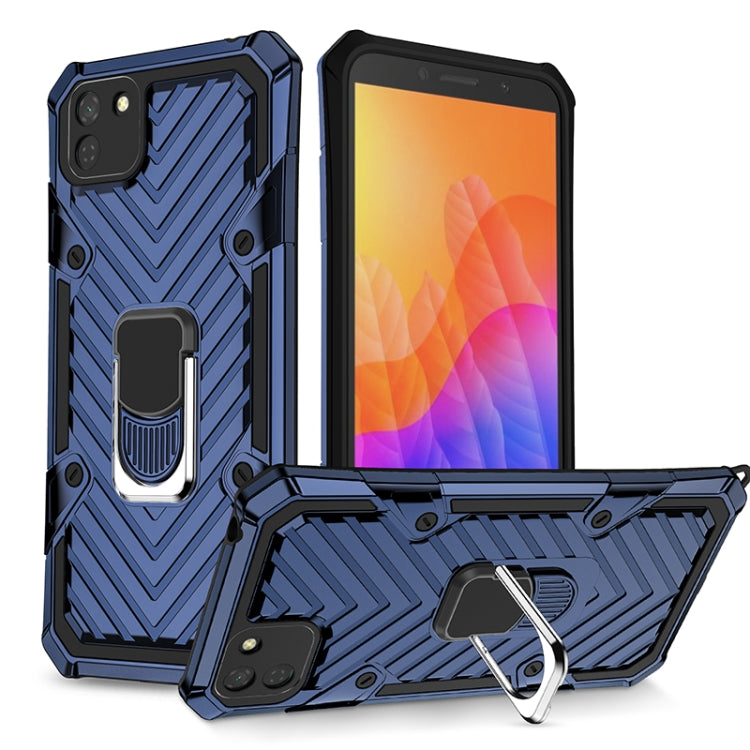 For Huawei Y5p Cool Armor PC + TPU Shockproof Case with 360 Degree Rotation Ring Holder