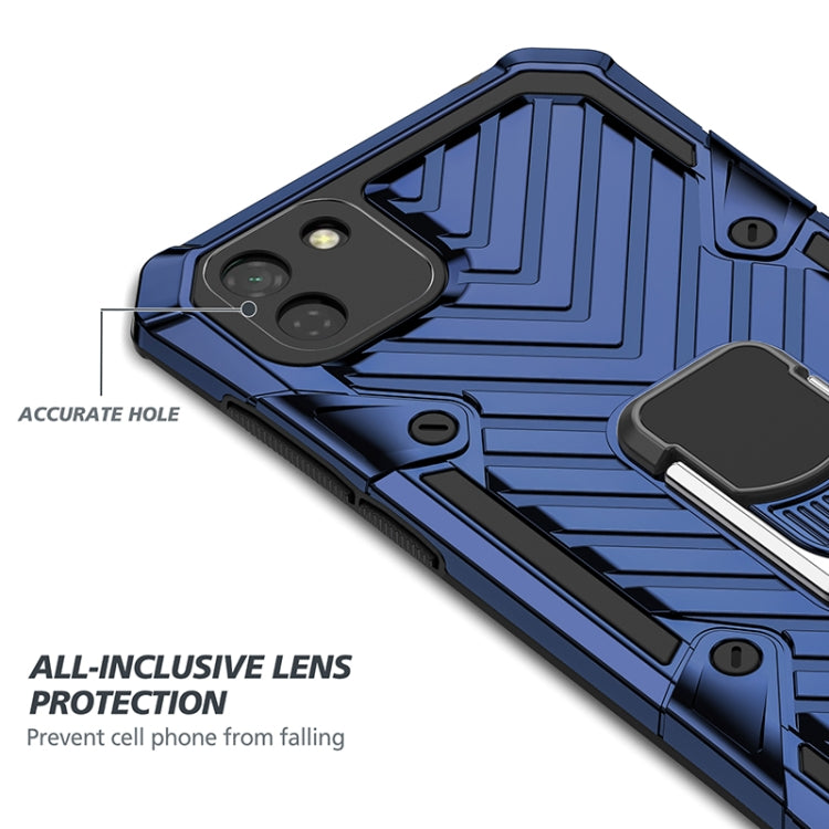 For Huawei Y5p Cool Armor PC + TPU Shockproof Case with 360 Degree Rotation Ring Holder