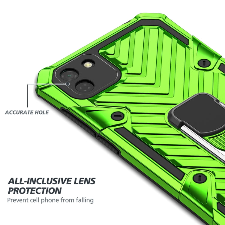 For Huawei Y5p Cool Armor PC + TPU Shockproof Case with 360 Degree Rotation Ring Holder