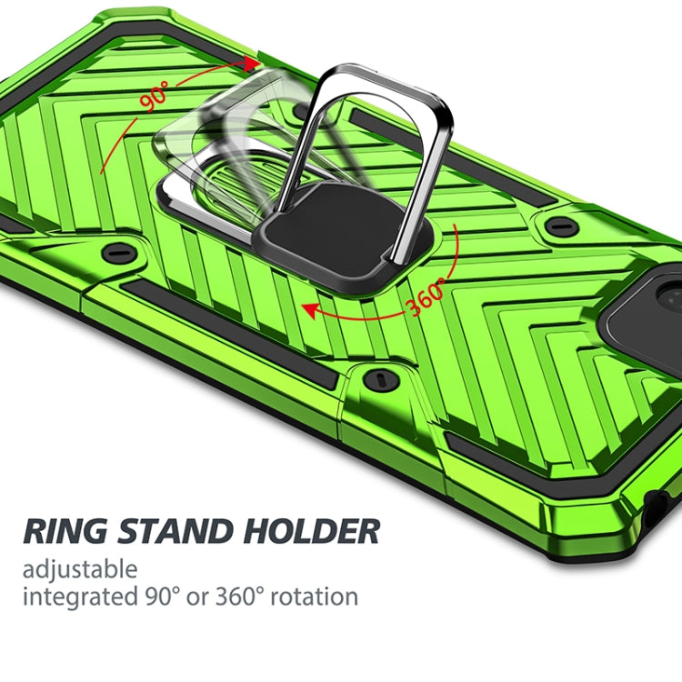 For Huawei Y5p Cool Armor PC + TPU Shockproof Case with 360 Degree Rotation Ring Holder