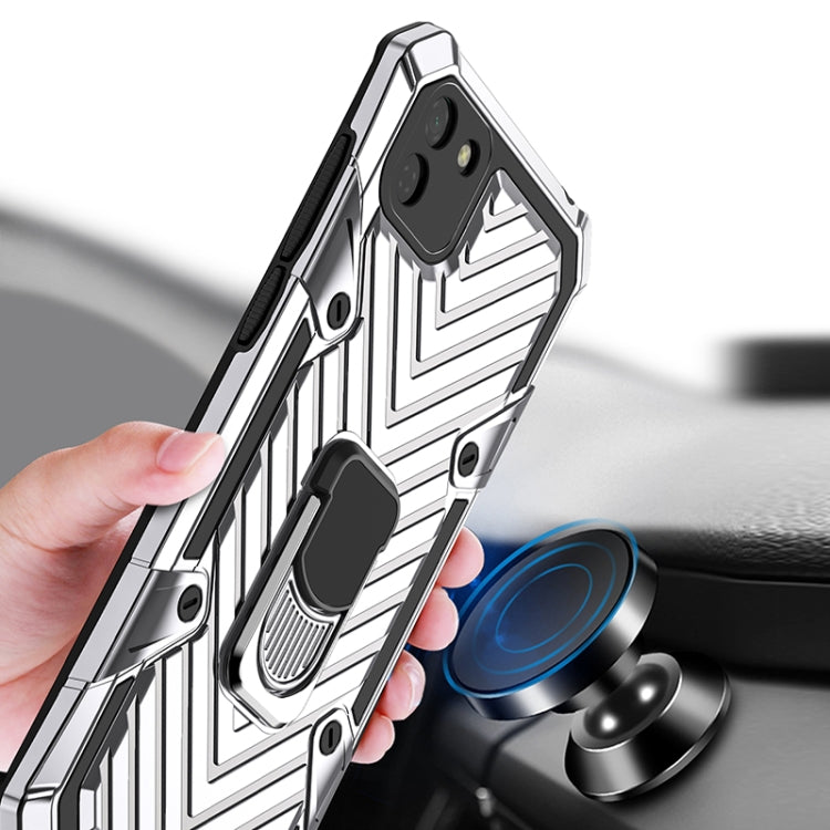 For Huawei Y5p Cool Armor PC + TPU Shockproof Case with 360 Degree Rotation Ring Holder
