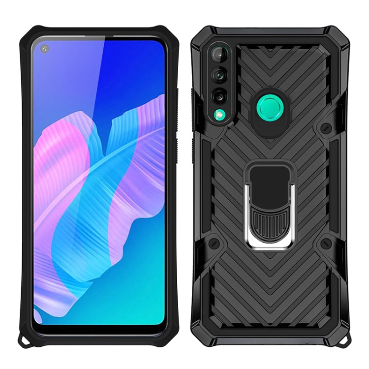 For Huawei Y7p Cool Armor PC + TPU Shockproof Case with 360 Degree Rotation Ring Holder