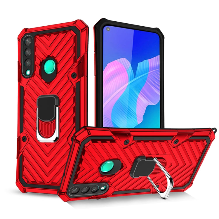 For Huawei Y7p Cool Armor PC + TPU Shockproof Case with 360 Degree Rotation Ring Holder