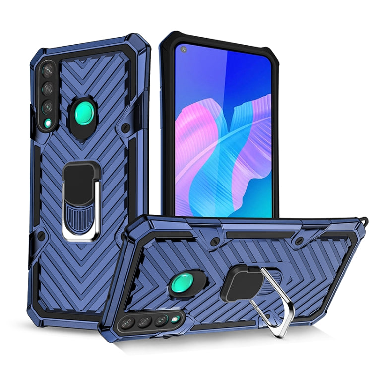 For Huawei Y7p Cool Armor PC + TPU Shockproof Case with 360 Degree Rotation Ring Holder