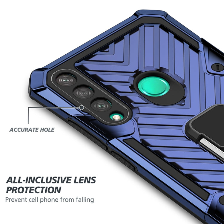 For Huawei Y7p Cool Armor PC + TPU Shockproof Case with 360 Degree Rotation Ring Holder