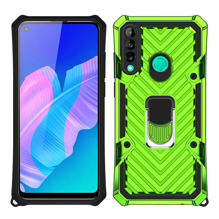 For Huawei Y7p Cool Armor PC + TPU Shockproof Case with 360 Degree Rotation Ring Holder