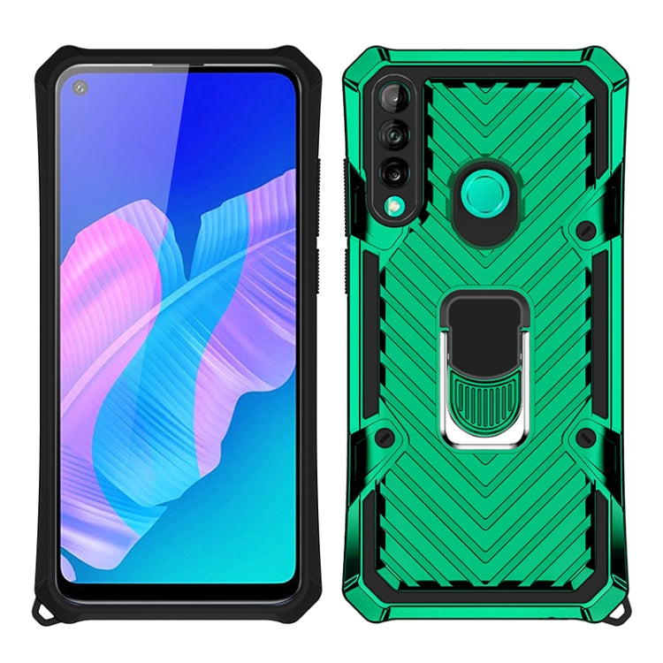 For Huawei Y7p Cool Armor PC + TPU Shockproof Case with 360 Degree Rotation Ring Holder