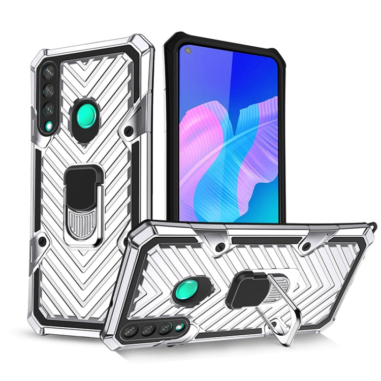 For Huawei Y7p Cool Armor PC + TPU Shockproof Case with 360 Degree Rotation Ring Holder