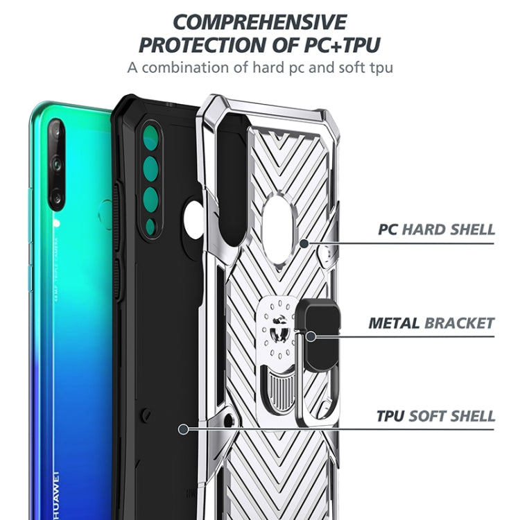 For Huawei Y7p Cool Armor PC + TPU Shockproof Case with 360 Degree Rotation Ring Holder