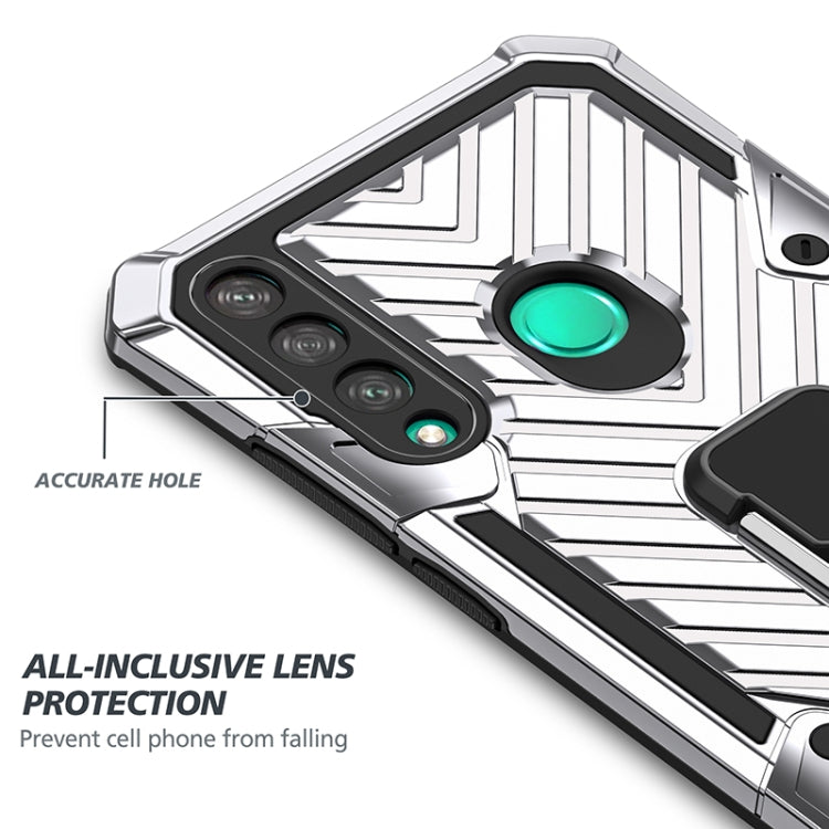 For Huawei Y7p Cool Armor PC + TPU Shockproof Case with 360 Degree Rotation Ring Holder