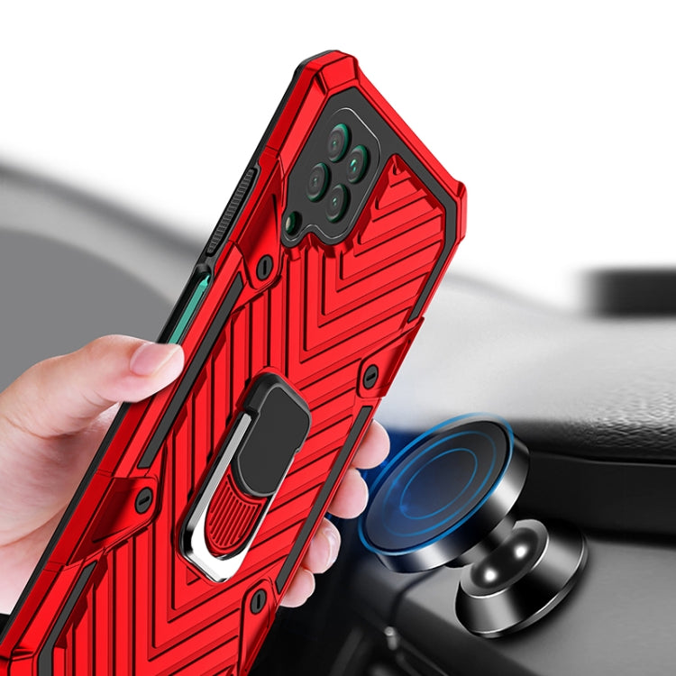 For Huawei P40 lite Cool Armor PC + TPU Shockproof Case with 360 Degree Rotation Ring Holder
