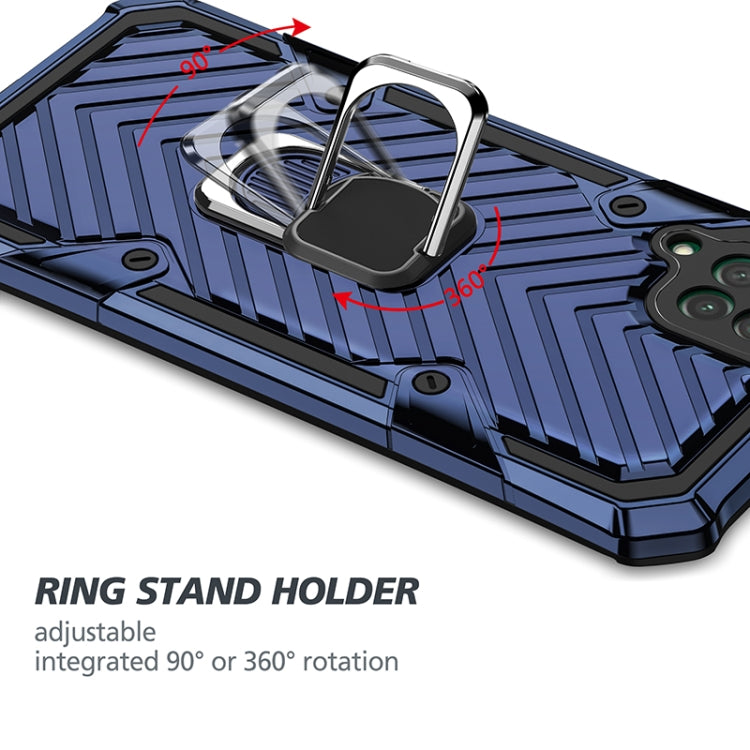 For Huawei P40 lite Cool Armor PC + TPU Shockproof Case with 360 Degree Rotation Ring Holder