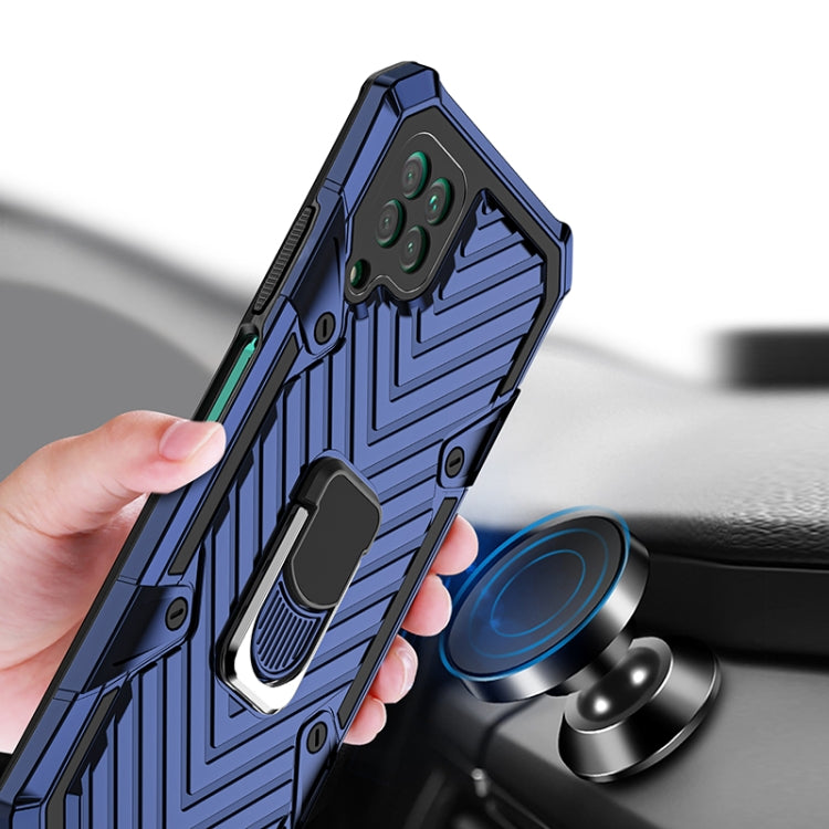 For Huawei P40 lite Cool Armor PC + TPU Shockproof Case with 360 Degree Rotation Ring Holder