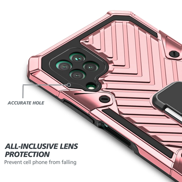 For Huawei P40 lite Cool Armor PC + TPU Shockproof Case with 360 Degree Rotation Ring Holder