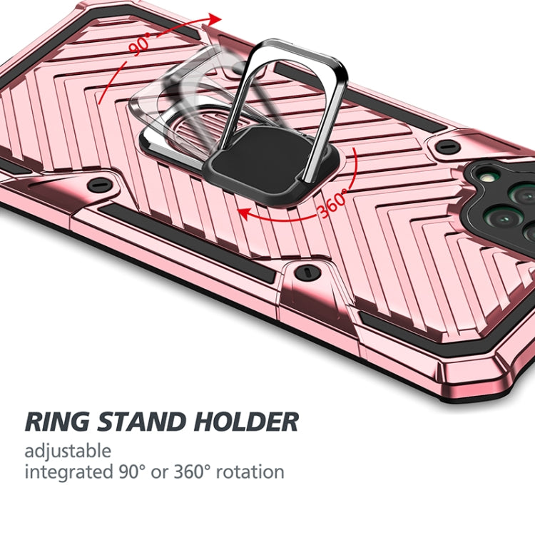 For Huawei P40 lite Cool Armor PC + TPU Shockproof Case with 360 Degree Rotation Ring Holder