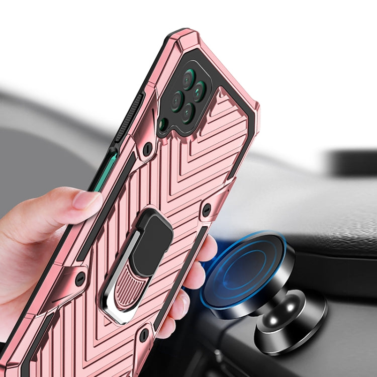 For Huawei P40 lite Cool Armor PC + TPU Shockproof Case with 360 Degree Rotation Ring Holder