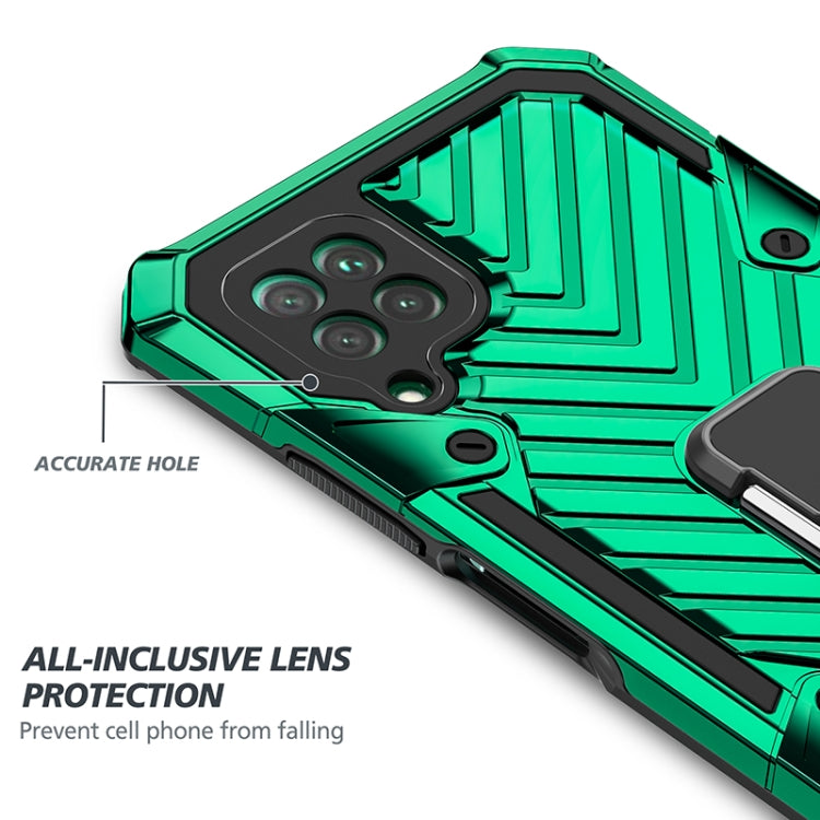 For Huawei P40 lite Cool Armor PC + TPU Shockproof Case with 360 Degree Rotation Ring Holder