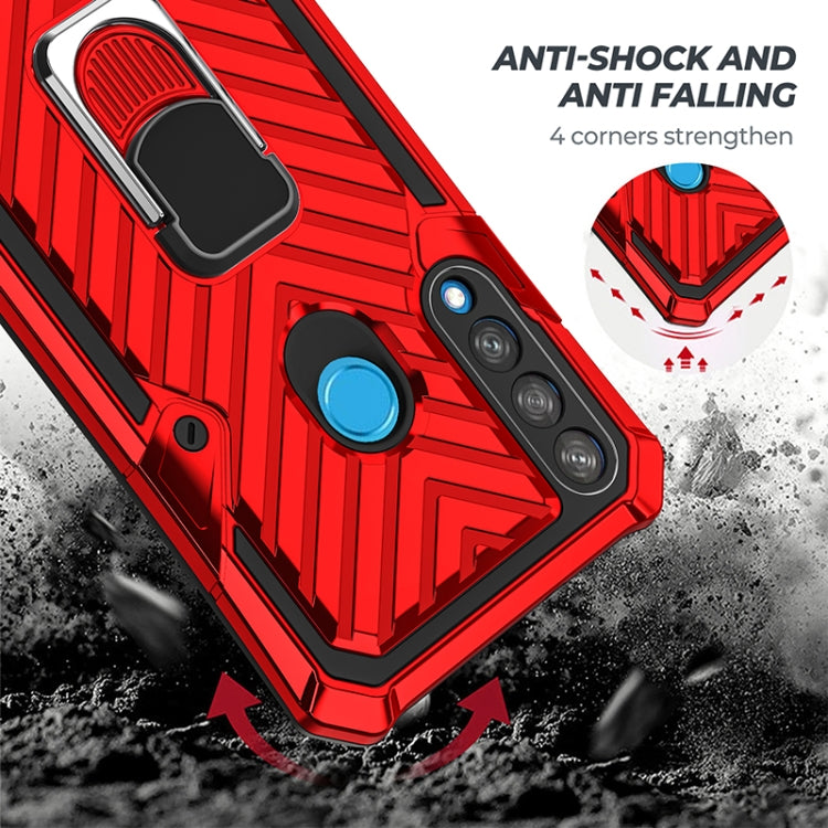For Huawei P30 lite Cool Armor PC + TPU Shockproof Case with 360 Degree Rotation Ring Holder