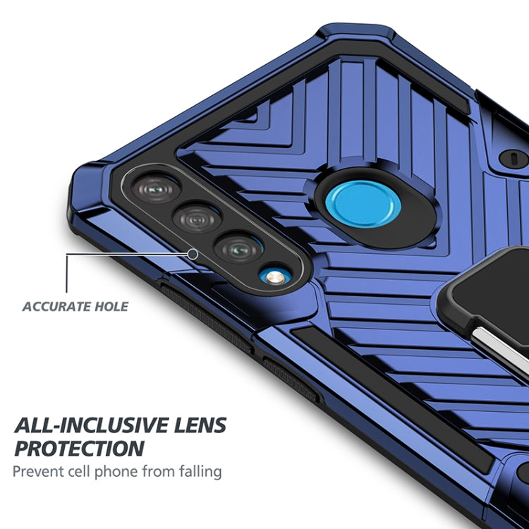 For Huawei P30 lite Cool Armor PC + TPU Shockproof Case with 360 Degree Rotation Ring Holder