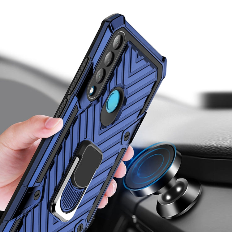 For Huawei P30 lite Cool Armor PC + TPU Shockproof Case with 360 Degree Rotation Ring Holder