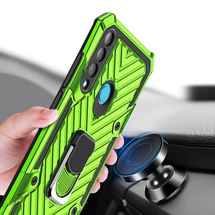 For Huawei P30 lite Cool Armor PC + TPU Shockproof Case with 360 Degree Rotation Ring Holder