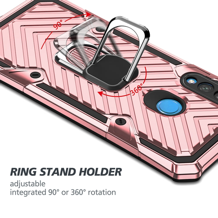 For Huawei P30 lite Cool Armor PC + TPU Shockproof Case with 360 Degree Rotation Ring Holder